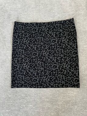 Loft NWT Black Leopard Print Stretch Pencil Skirt Sz. XL